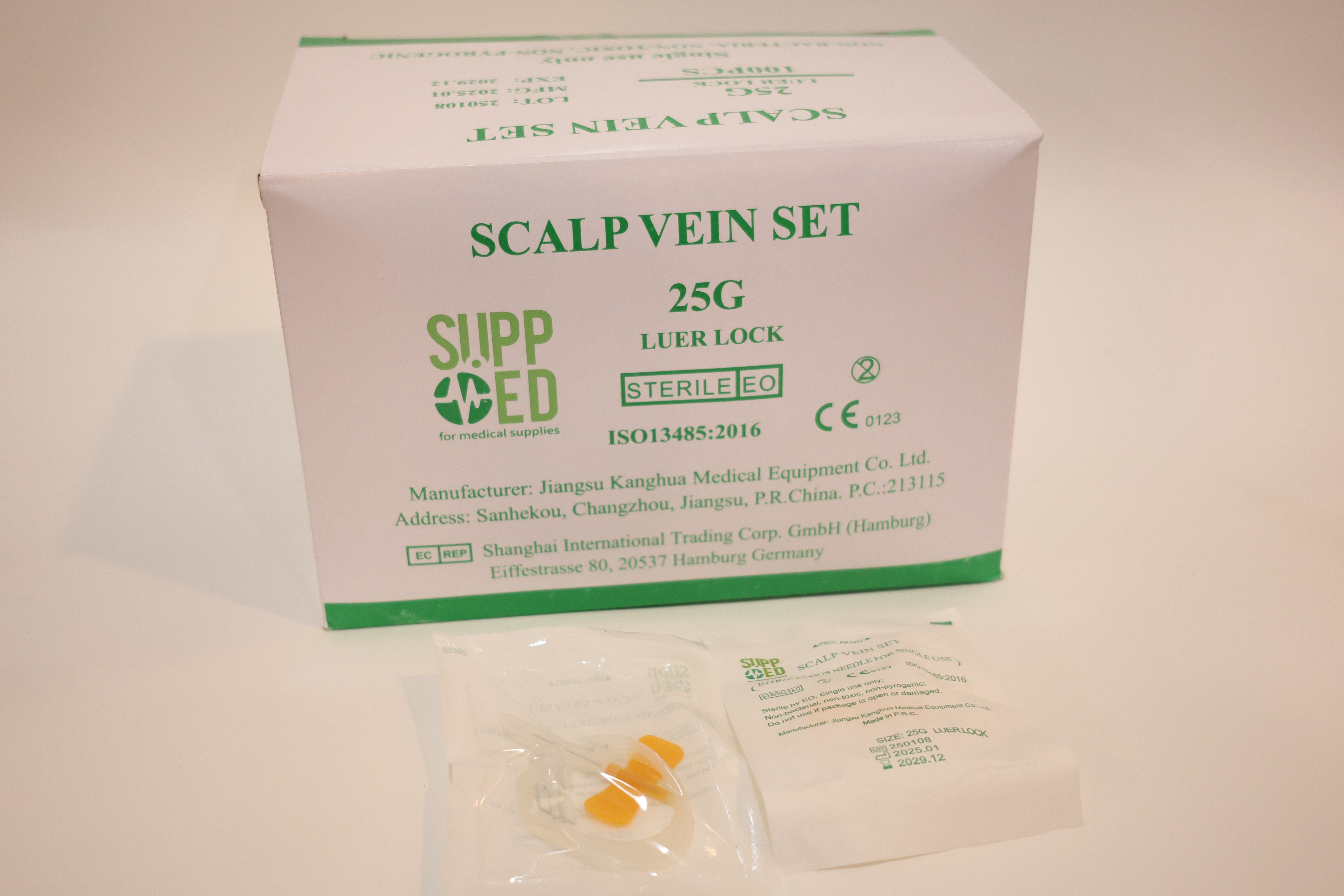 SUPP-MED BUTTERFLY SCALP VEIN 23G,LUER LOCK