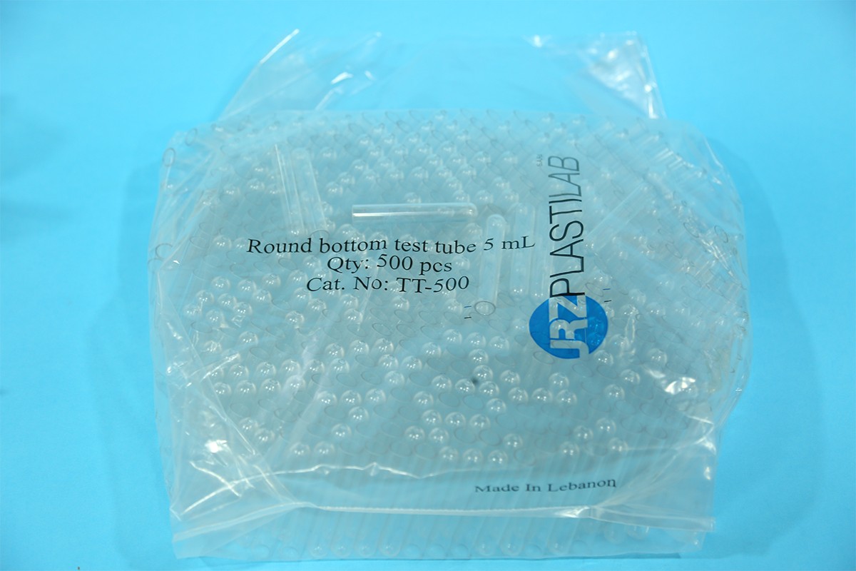 ROUND BOTTOM TEST TUBE 5ML 500 PIECES / JRZ 